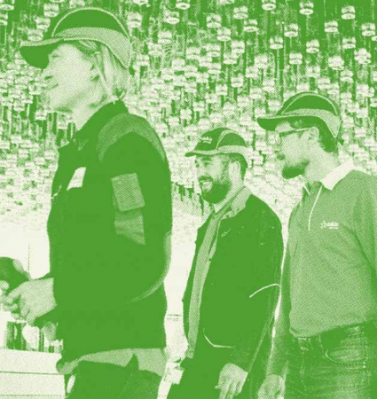 Three technicians of Dalkia in charge of complete successfully an energy performance contract